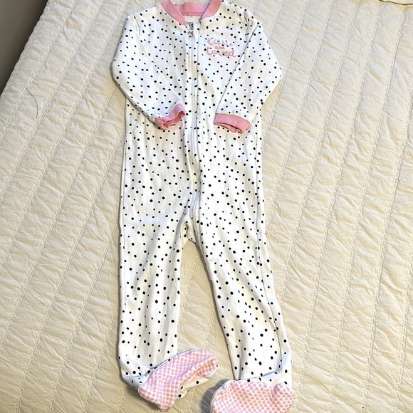 18-24m polkadot sleepers, carters too cute dress, Osh Kosh sweater,wh,pink,bl - Picture 13 of 16